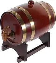 CATIEBYE Wooden Wine Barrel 1.5l Capacity Red White Wine Storage Beer Aging Bar Decor