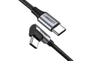 Ugreen USB-C to Angled USB2.0-C Round Cable M/M Aluminum Shell Nickel Plating (1m)