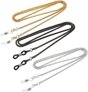 [OATIPHO] Sunglasses Chain Gold/silver 3pcs Eyeglass Chain for Men/women Glasses Cord Fashion and Charming Accessory