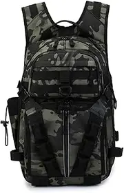 MGTCAR Fishing Lure Bag Camping Backpack Men Sports Tactical Shoulder Bait Box Pack Outdoor Handbags Hiking Hunting Molle Sports Bags(Black CP)