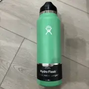 40oz Hydro Flask Water Bottle Stainless Steel Wide Mouth W/Straw Lid Spearmint