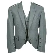 Scottish Argyle Kilt Jacket + Waistcoat for Men Custom Made Wedding Outfit Wool