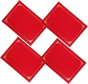 JEWEDECO 4pcs Elegant Diploma Cover Creative Certificate Holders Stylish Paper Award Protectors for Home Office Decor Unique Document Covers