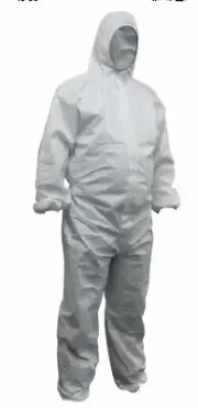 2 X Maxisafe Disposable Spray Paint Suit Protective Overall Coverall White XL
