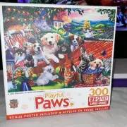 Playful Paws A Lazy Afternoon; 24x18 300 EZ-Grip pcs Master Pieces puzzle New