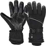 [Generic] Gloves Mittens for Women Cold Weather Electric Battery Heated Gloves Winter Warm Gloves Intelligent Watertight with Touchscreen for Cycling Skiing Hiking Hunting Outdoor Work Gloves Mitten