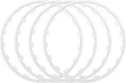 4PCS Rubber Car Hub Edge Protection Ring Tire Decorative Accessories. Compatible for Tesla Model 3 2017-2023 (Color : 17-23 M3 White 19in)