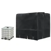 Black Ibc Water Tank Protective Cover 1000 Liters Tote Outdoor Waterproof Dustproof Cover Sunscreen Garden Yard Rain Container