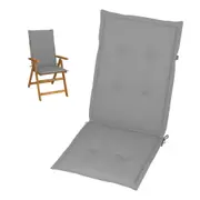 6pc Garden Chair Cushions Patio Seat Pad Long High Back 120x50cm Home Decor Grey