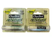 2 New CHAPSTICK ALL NATURAL 100% NATURALS CHAP STICK Very RARE