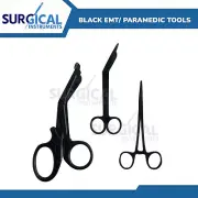 Tactical Black EMT/ Paramedic Tools with Medical Bandage Scissors German Grade