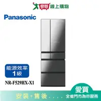 在飛比找蝦皮商城優惠-Panasonic國際520L無邊框鏡面/玻璃6門電冰箱NR