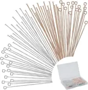 600 Pieces 2 Inch Flat Head Pins Eye Pins for Jewelry Making DIY, Straight Pins
