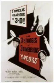 Spooks Poster Three Stooges Clockwise Moe Howard Shemp OLD MOVIE PHOTO