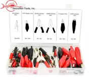 Swordfish 61030 - 60pc Electrical Alligator and Charging Clips Assortment