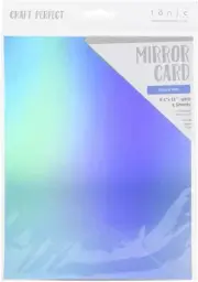 3 Pack Craft Perfect Mirror Cardstock 92lb 8.5"X11" 5/Pkg-Mariana Mist MIRRORI-9