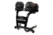 2x 24kg Powertrain Adjustable Dumbbells with Stand