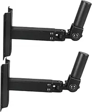 2 Pieces Speaker Wall Mount Metal Speaker Support Easy Installation Speakers Wall Stands for Home Theater Bedroom Living Room