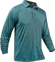 TAPULCO Mens Quick Dry Golf Shirts Casual Athletic Stretch Sports Polo Collared T-Shirts