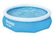 10' x 30" Round Inflatable Swimming Pool Set Above Ground Pump Repair Patch