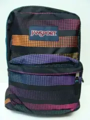 NWT JANSPORT SuperBreak Disco Dots Backpack Girls Book Bag School Padded Black