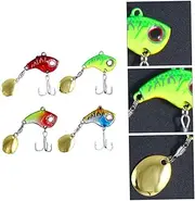 DINHEAROM 4pcs Bionic Fishing Bait Lightweight Artificial Crankbait Lures for Bass Walleye Pike Lures for Easy Casting and Storage