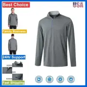 Men's Performance Quarter Zip Pullover Sweatshirt - Ideal for Outdoor Activities