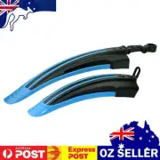 2pcs MTB Bike Mudguard Wings Cycling Bicycle Front Rear Fender (Light Blue)
