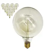 10 Pcs Amonson Lighting G125 Filament Edison-style E27 Bulbs Globes 40W Shape G