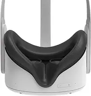 AMVR VR Silicone Face Cover for Meta Quest 2 Headset, Sweatproof Waterproof Anti-Dirty Replacement Facial Cushion VR Pads Accessories (Black)