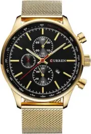 CURREN Watches Mens Brand Stainless Steel Quartz Watch Men Casual Waterproof