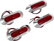 MAGICLULU 4Pcs LED Boat Deck Lights Truck Side Marker Lights Bright Signal Lights for Trailers Durable Indicator Light with Wide Lighting Angle