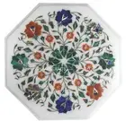 3'x3' Marble Dining Table Top Side Table Marquetry Mosaic Inlay Patio Decor
