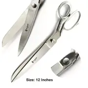 12” TAILORING SCISSORS STAINLESS STEEL DRESSMAKING SHEARS FABRIC CRAFT CUTTING