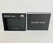 Michael Kors Jet Set Wallet Slim Billfold Black Cash / Cards Coated Pvc Mens
