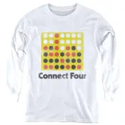 Connect Four Kids Long Sleeve Shirt Vintage Logo White Tee