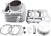 Cylinder Piston Kit Big Bore Cylinder Rebuild Kit 65.5mm 165cc Fit For KEEWAY RKV125 RKS125 125 EGR Carburetor Model Engine Parts Motorbike Engine Rebuild Kits(Silver cylinder)