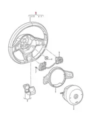 Genuine VW Beetle Cabrio Cabriolet Steering Wheel Sioux/Black 5C0419091ANAMO (for: Volkswagen)