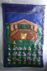Pockets of Learning Peace on Earth Nativity Manger Advent Calendar NEW 17" x 27"