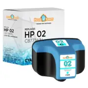 1PK Fits HP 02 Cyan Ink Cartridge C8771WN for HP PhotoSmart Printer