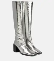 [Jil Sander] Jil Sander Metallic leather knee-high boots AU 6.5 metallic