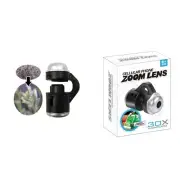 30X Zoom Bright LED Stereo Microscope Magnifier Clip-On Cell Phone Mobile Pho...