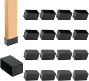 12PCS PVC Rectangle Rubber Chair Leg Tips Caps, 40mm x 20mm Table Fo...