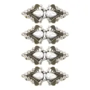4pcs Sweater Clips Cape Cloak Clasp Shawl Collar Clasp Brooch Clip(Bronze)