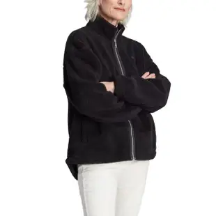 【adidas 愛迪達】外套 Premium Essentials 女款 黑 保暖 立領 羊羔絨 毛茸茸 風衣 夾克 愛迪達(II8041)