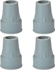 4 Pack Crutch Tips 3/4 inch Non Slip Walking Cane Tips Heavy Duty Rubber Cane Replacement Feet for Canes, Walking Sticks, Walkers