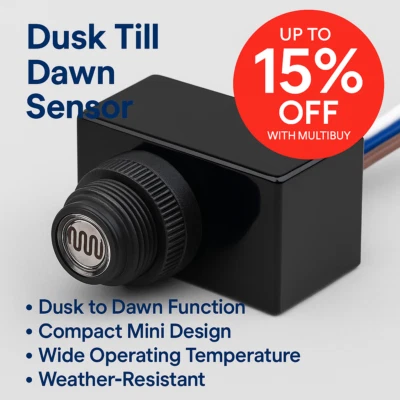 17mm photocell Dusk to Dawn sensor mini waterproof security day night light IP65