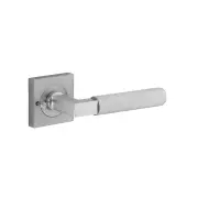 Brunswick Lever Square Rose Privacy Kit (Inbuilt Privacy) Brushed Chrome