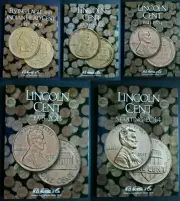 Set of 5 - HE Harris Lincoln Cent Coin Folders Number 1-5 1857-2025 Album Book