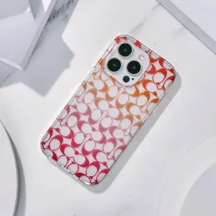 【COACH】iPhone 14 Pro Max 精品手機殼 粉紅經典大C(保護殼/手機套)